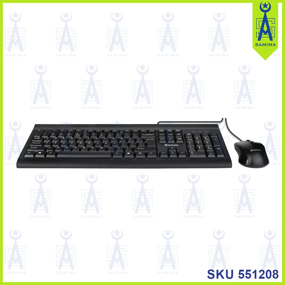 VERBATIM 66630 WIRED KEYBOARD &OPTICAL MOUSE COMBO