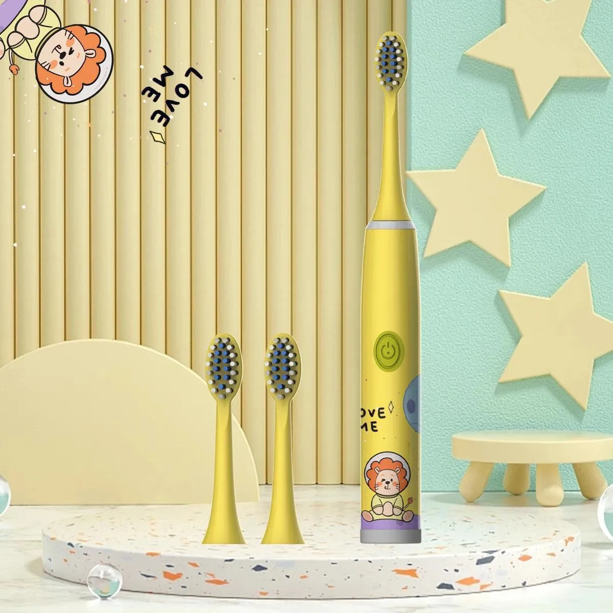 Vibrant Kids Electric Toothbrush Set: Fun Cartoon Oral Care for Happy Smiles!