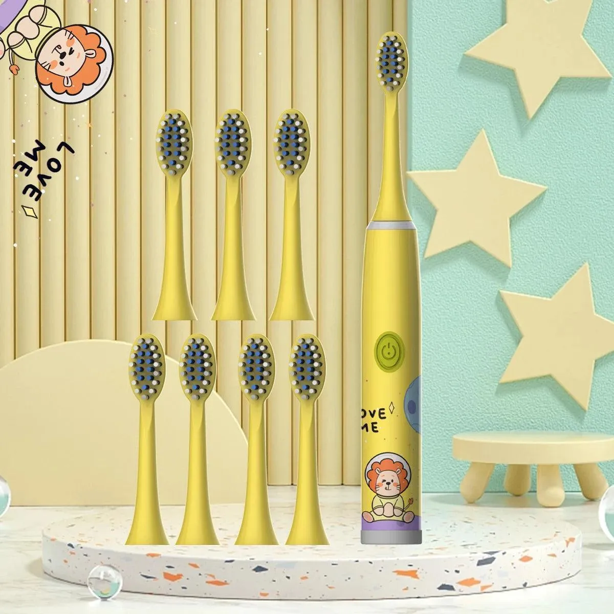 Vibrant Kids Electric Toothbrush Set: Fun Cartoon Oral Care for Happy Smiles!