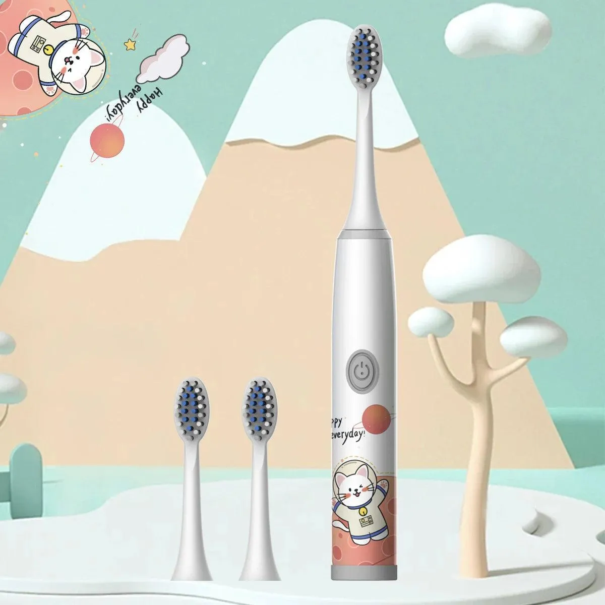 Vibrant Kids Electric Toothbrush Set: Fun Cartoon Oral Care for Happy Smiles!