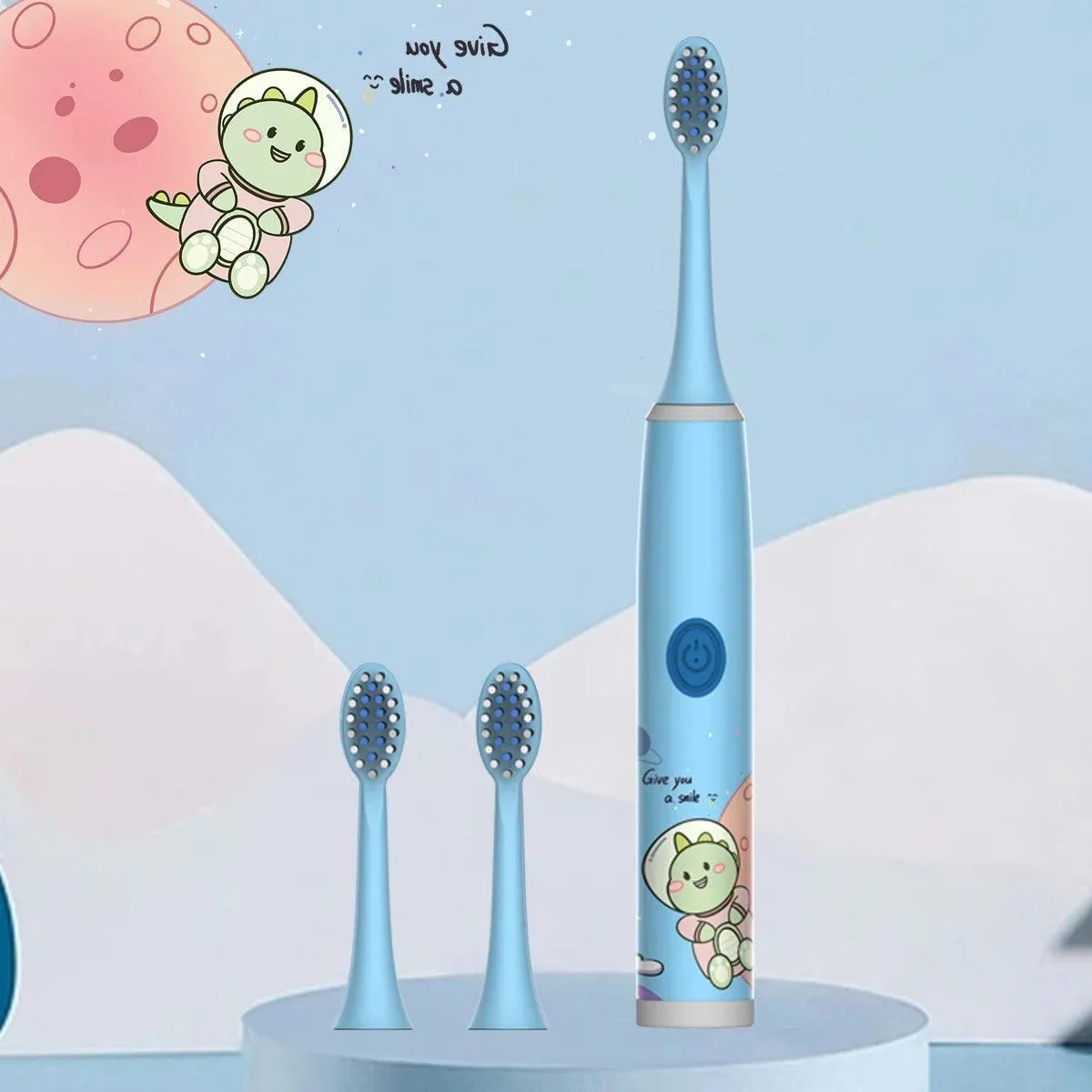 Vibrant Kids Electric Toothbrush Set: Fun Cartoon Oral Care for Happy Smiles!