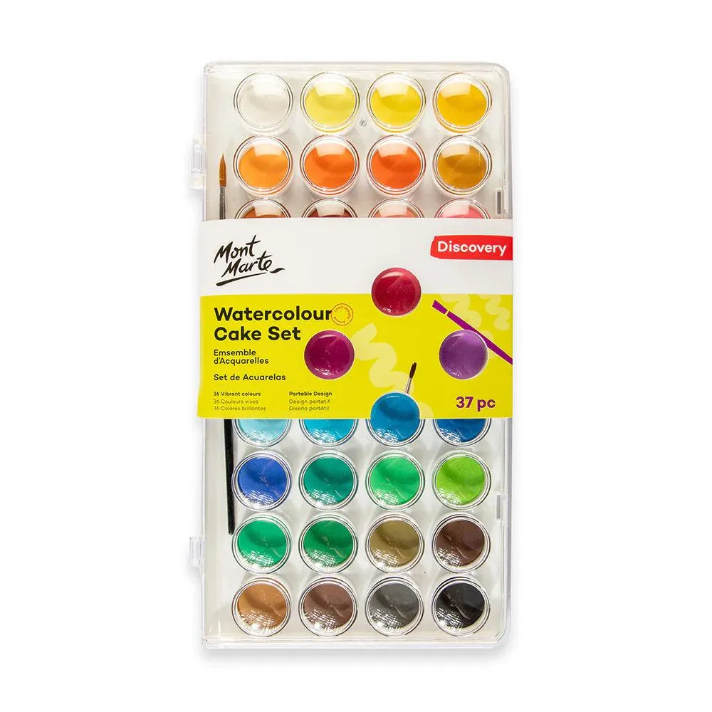 Watercolour Cake Set Discovery 37pc - Mont Marte