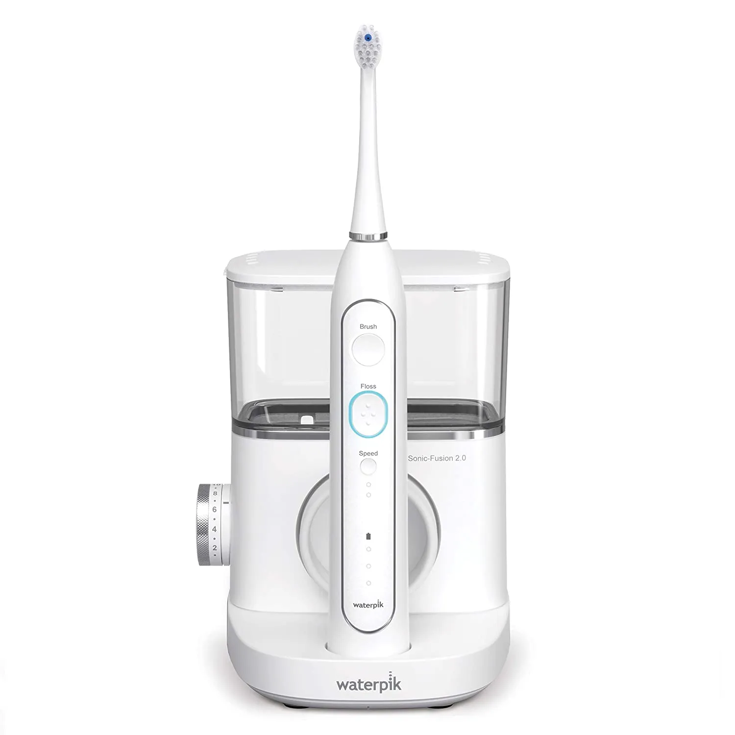 Waterpik Sonic-Fusion 2.0 Professional Flossing Toothbrush 2x High/Low Electric Setting 50/60Hz for Adults (White)