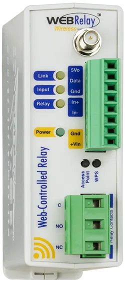 WebRelay Wireless | Single Relay, Single Input, Up to 4 Temperature Sensors