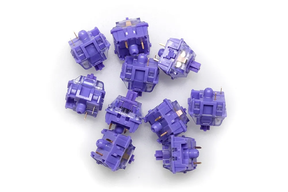 [Wholesale] CIY Asura Switch Pre Advanced Tactile Switch 50g for Gaming Mechanical Keyboard Long Spring PC POK Nylon Lubed 50M Purple