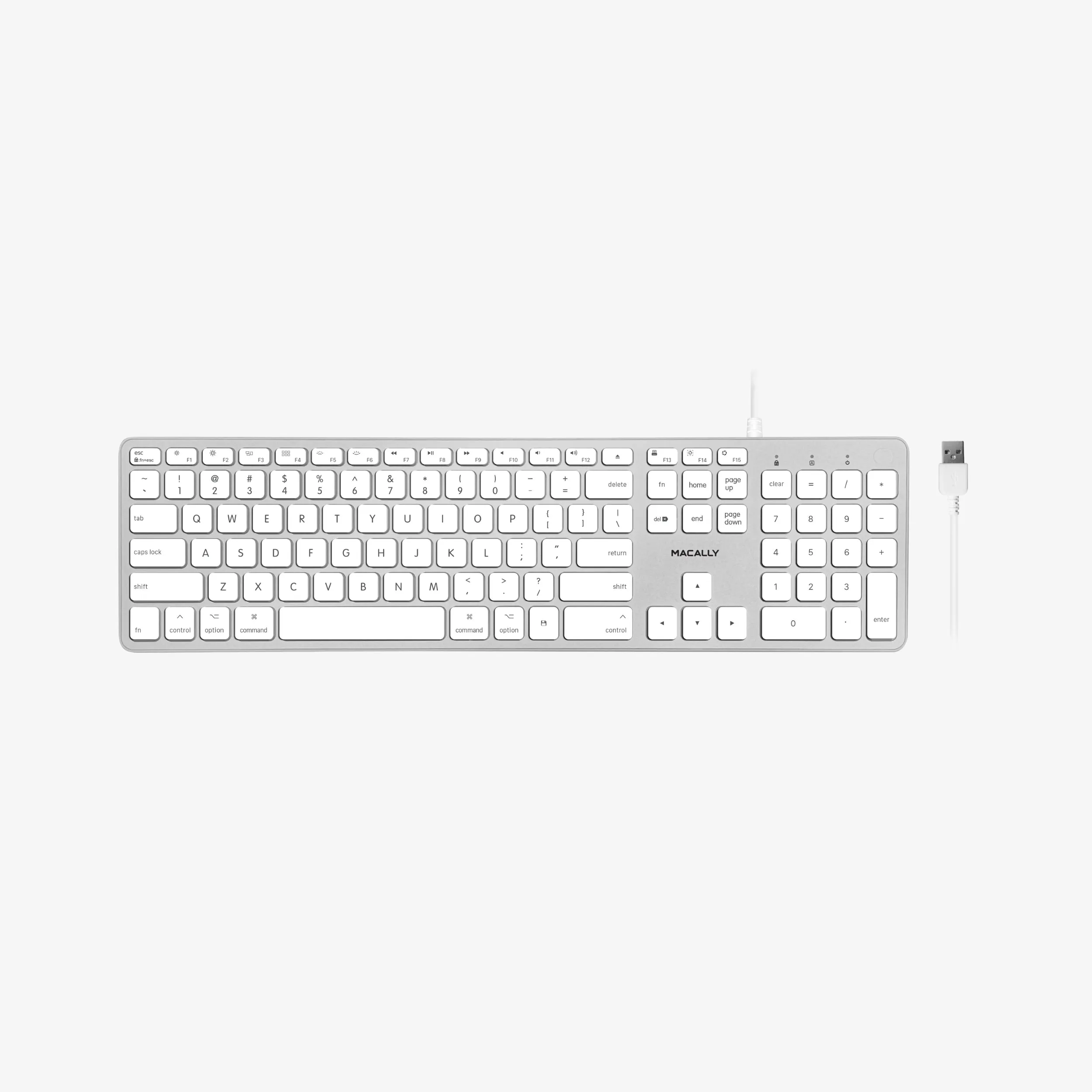 Wired Backlit Keyboard For Mac (Aluminum)