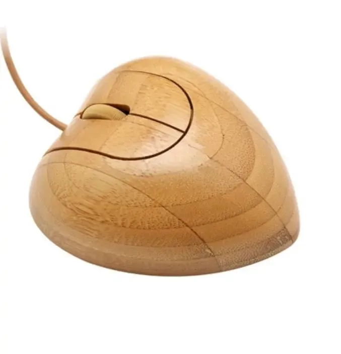 Wired Multimedia Bamboo Mouse Healthy Eco Friendly Heart Shape Unique BKM04