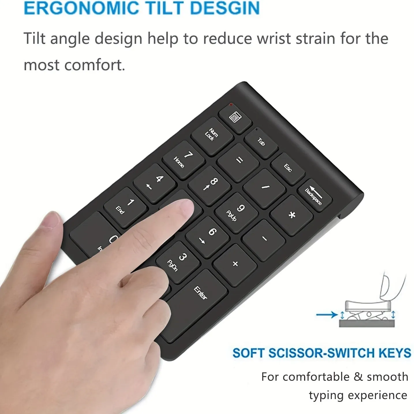 Wireless Digital Keyboard Silent BT Notebook Universal Portable External Ultra-thin Mini Version Handheld Keyboard