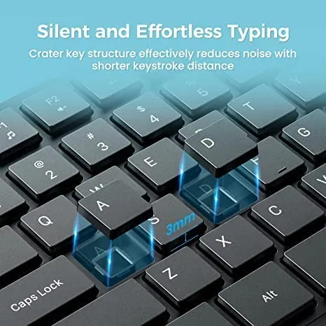 Wireless Keyboard and Mouse Combo 3 DPI Adjustable