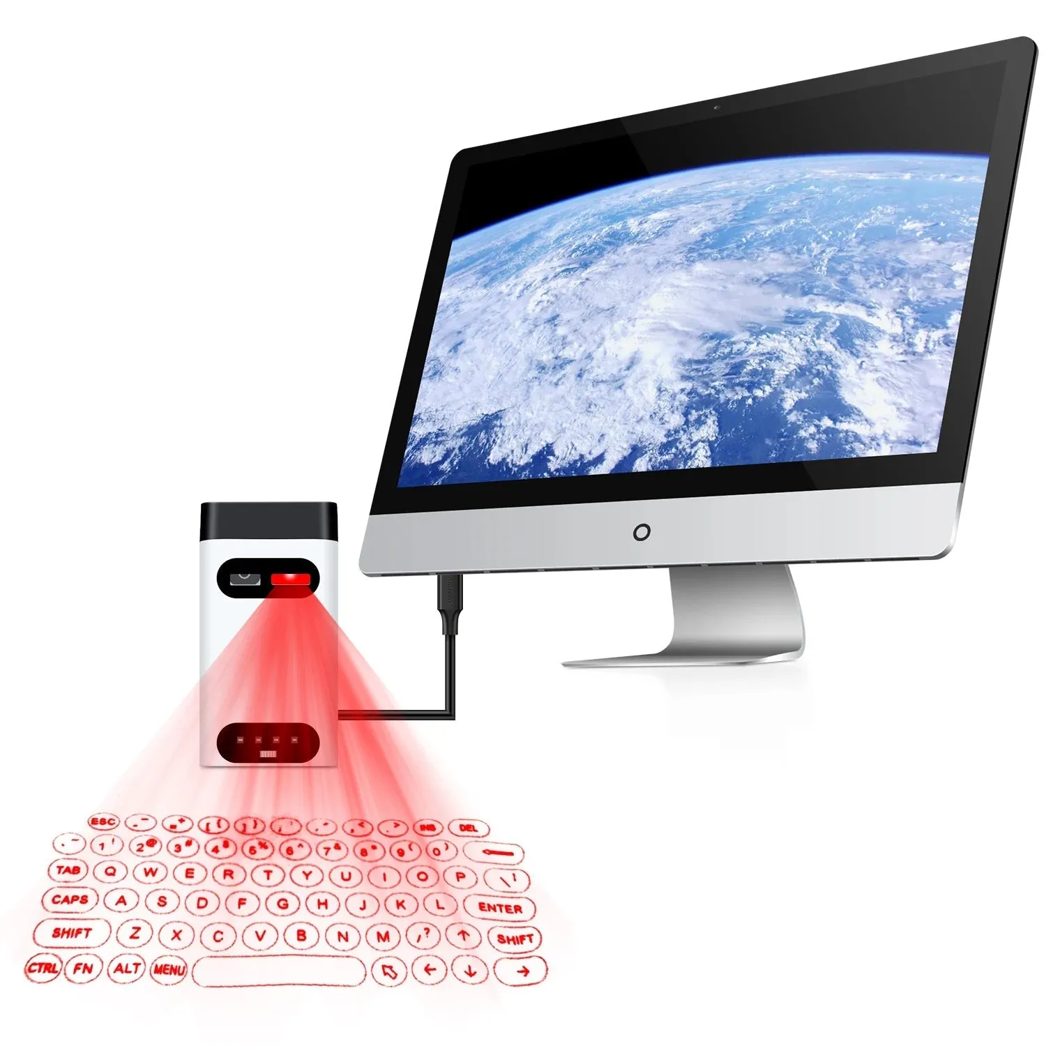 Wireless Laser Projection Keyboard & Mouse Combo