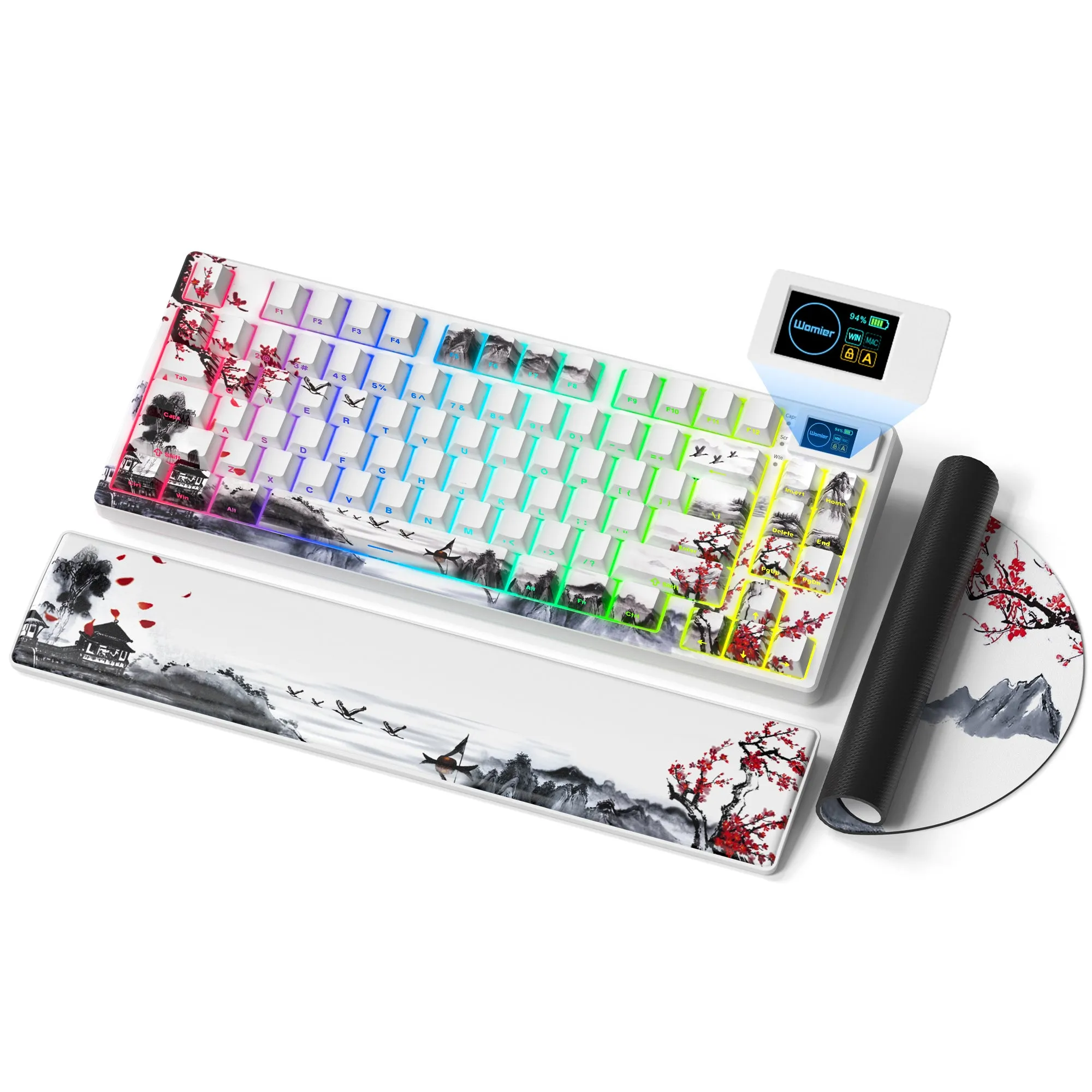 Womier SK80 PRO Themed 75% Wireless Keyboard with Multimedia Display