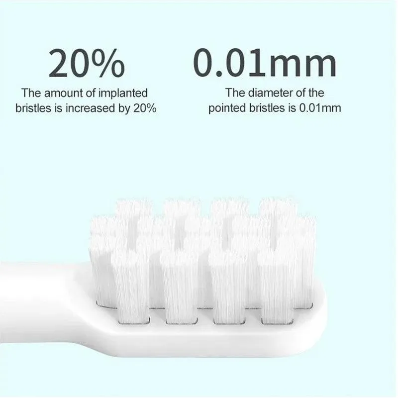 XIAOMI MIJIA T100 Toothbrush Heads - 10 Pack for Smokers & Coffee Drinkers