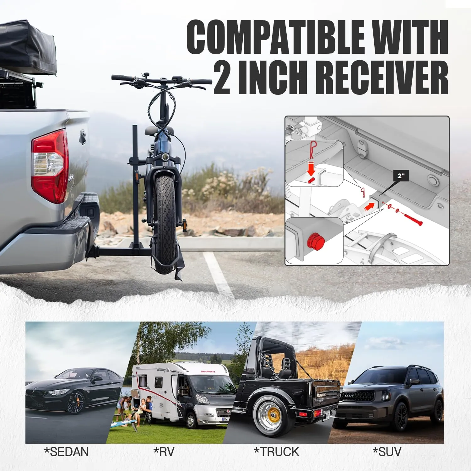 Young Electric 200 lbs Hitch - 2 Bike Rack