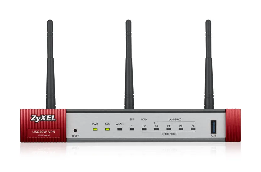 Zyxel Usg20w-Vpn-Eu0101f Wireless Router Gigabit Ethernet Dual-Band (2.4 Ghz / 5 Ghz) Grey, Red